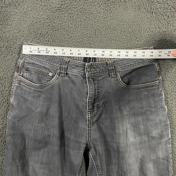 Prana Jeans Mens 32x34 Gray Bridger Slim Fit Dark Wash Denim Stretch Outdoor - Picture 13 of 16
